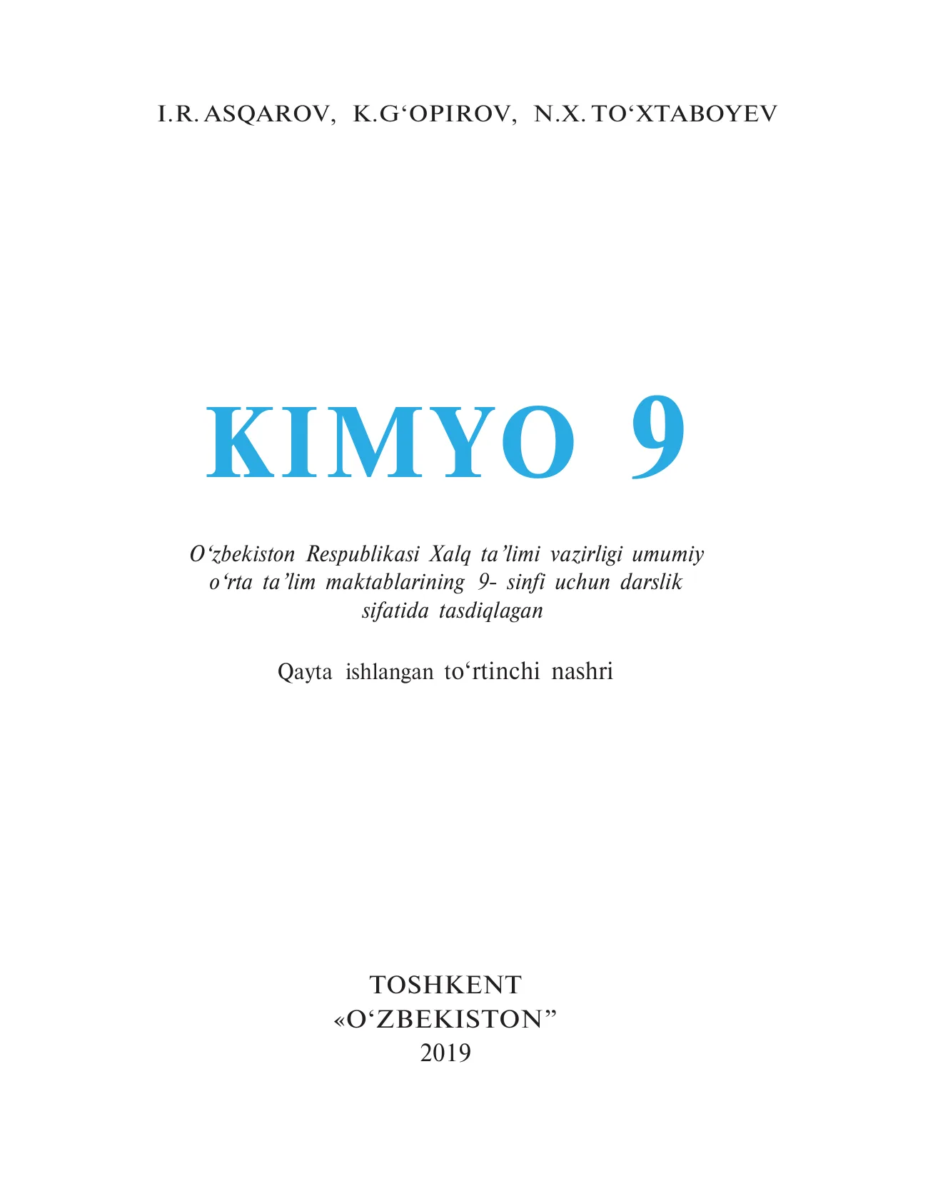 Kimyo 9-sinf