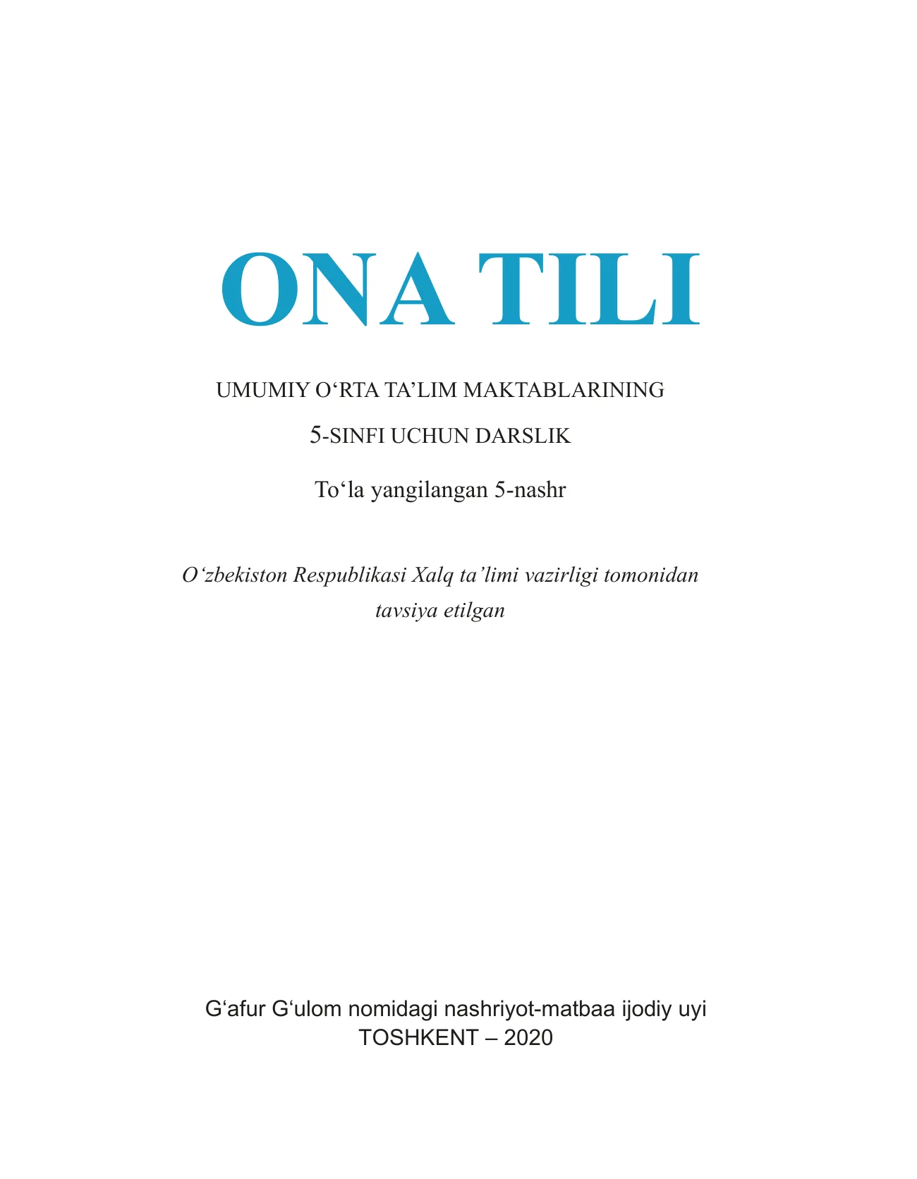 Ona tili 5-sinf
